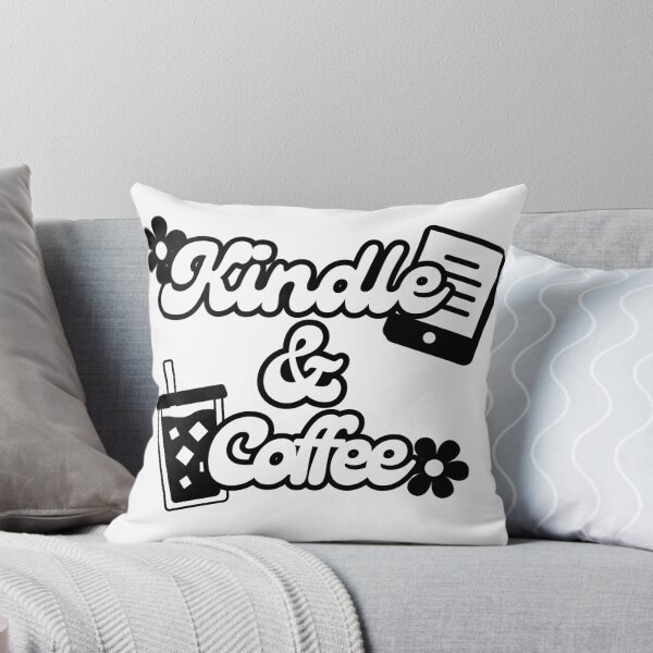 Item preview, Black and White Kindle and Coffee  designed and sold by fairyfoundryllc.