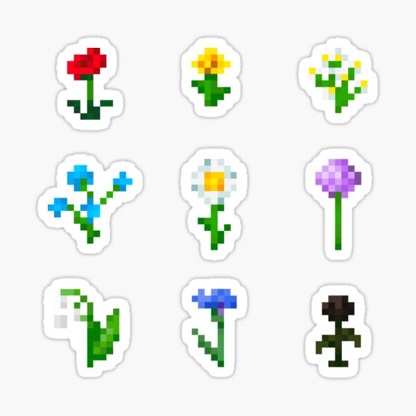 Item preview, Minecraft Flowers designed and sold by VeritaDoodles.