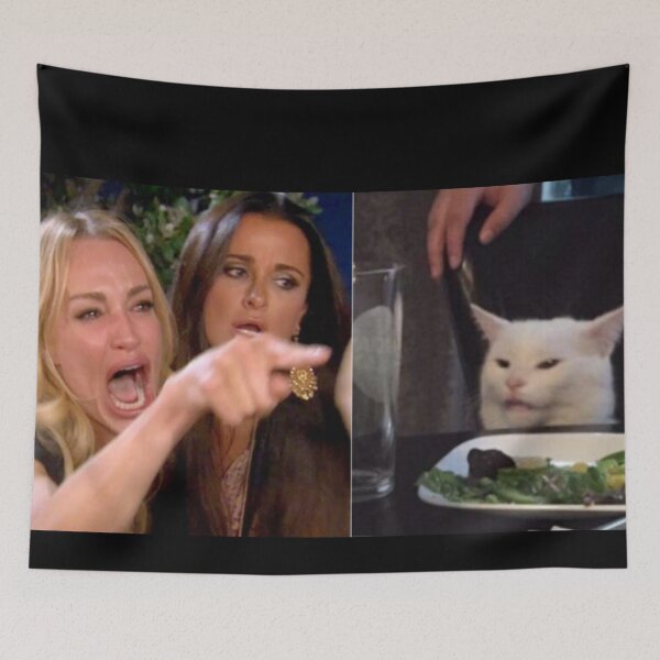 Item preview, woman yelling at cat meme designed and sold by matchalattextrafoam.