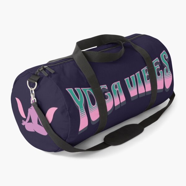 Item preview, Yoga Vibes Retro Duffle Bag designed and sold by TheInnerIndigo.