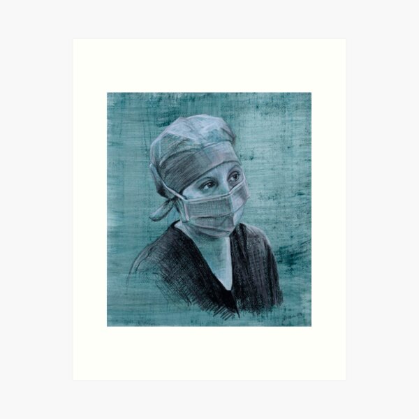Item preview, Nurse Mel  - Drawing by Avril Thomas - Adelaide Artist designed and sold by AvrilThomasart.