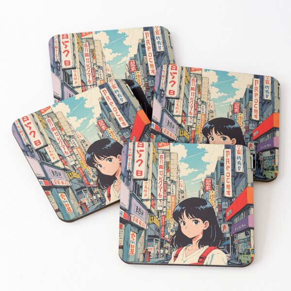 Item preview, 80s Retro Anime Girl Tokyo Japan Vintage Travel designed and sold by Retro-Anime9.