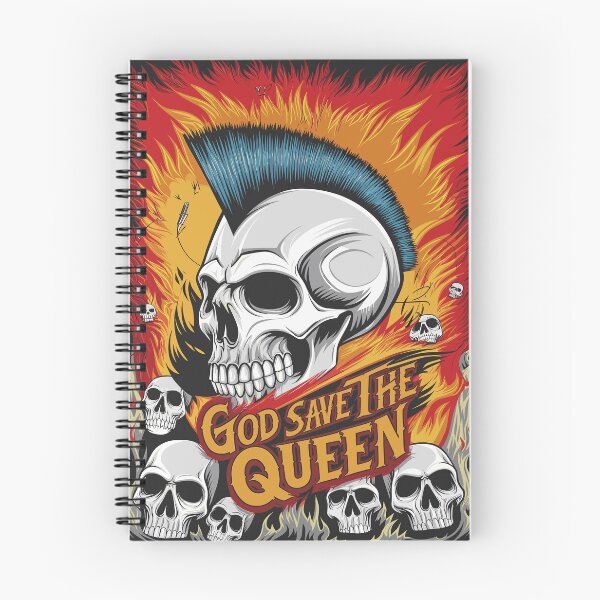 Item preview, Anarchy in the U.K." Punk Rock Poster with Mohawk Skull and Fiery Chaos Design designed and sold by paulo silveira.