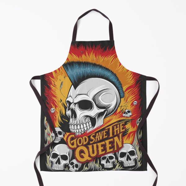 Item preview, Anarchy in the U.K." Punk Rock Poster with Mohawk Skull and Fiery Chaos Design designed and sold by paulo silveira.