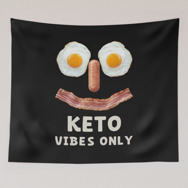 Item preview, Keto Vibes Only Funny Keto Breakfast Lover Gift designed and sold by Anniko Art Studio.