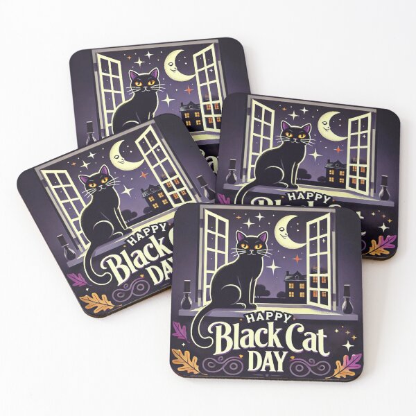 Item preview, Black Cat Day: Luck in Every Step designed and sold by GlowUpLook.