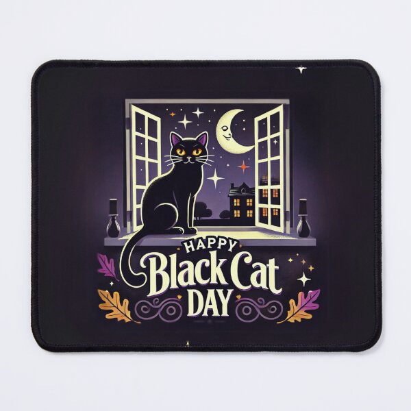 Item preview, Black Cat Day: Luck in Every Step designed and sold by GlowUpLook.