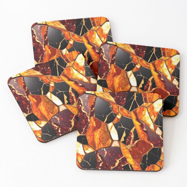 Item preview, PATTERN 057- FIRE AGATE STONE - Gift items and personal use / Gemstone, Fire, Agate, Orange, Yellow, Garnet, Marble,  Stone, Velvet, Abstract, Broken Glass,  Art designed and sold by LumDesignArt.