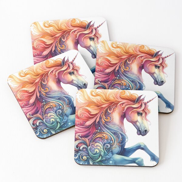 Item preview, Vibrant Unicorn in a Whirl of Color and Grace designed and sold by Vitalka-uk.