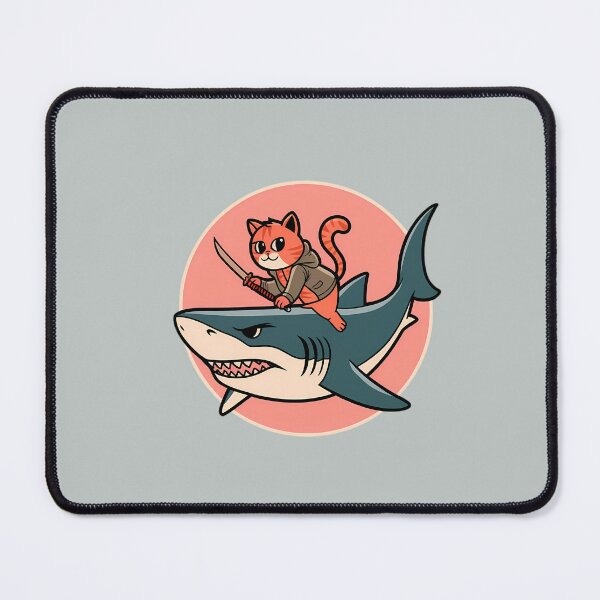 Item preview, Katana Cat On A Shark designed and sold by CraftMiller.