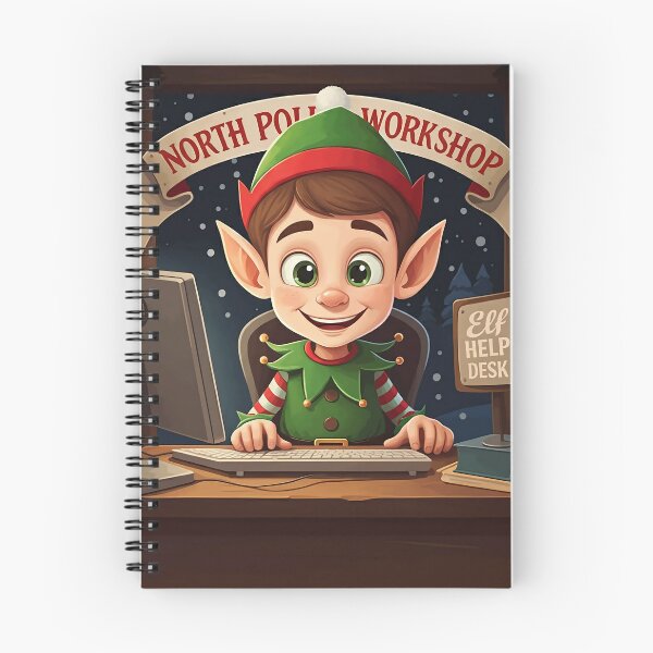 Item preview, Christmas Elf North Pole Help Desk designed and sold by HolidayT-Shirts.