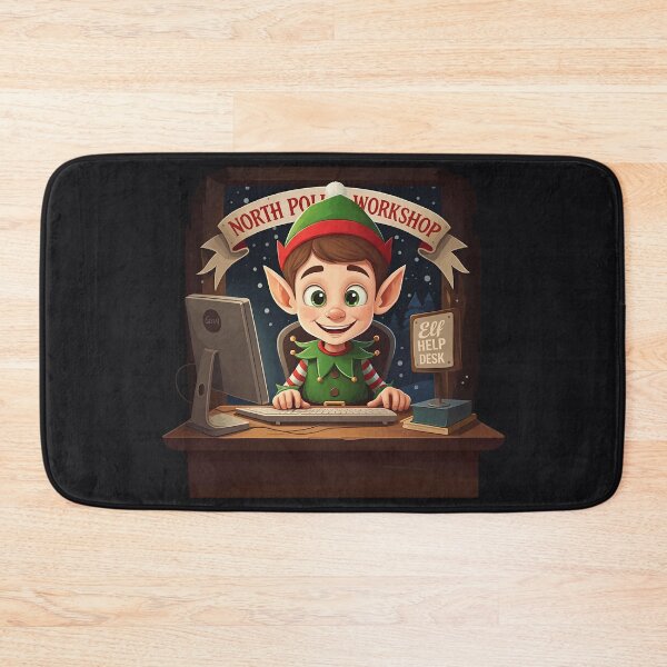 Item preview, Christmas Elf North Pole Help Desk designed and sold by HolidayT-Shirts.