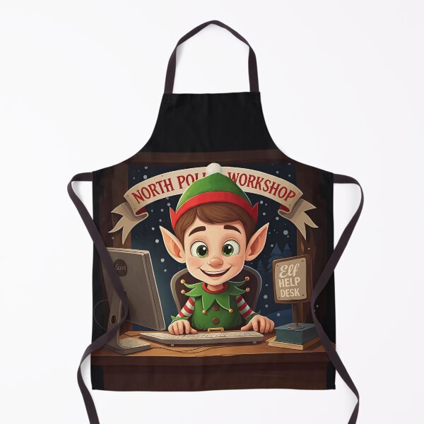 Item preview, Christmas Elf North Pole Help Desk designed and sold by HolidayT-Shirts.