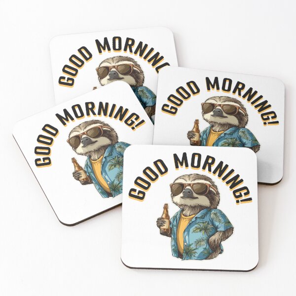 Item preview, Sloth - Good Morning! (with Black Lettering) designed and sold by VelvetRoom.