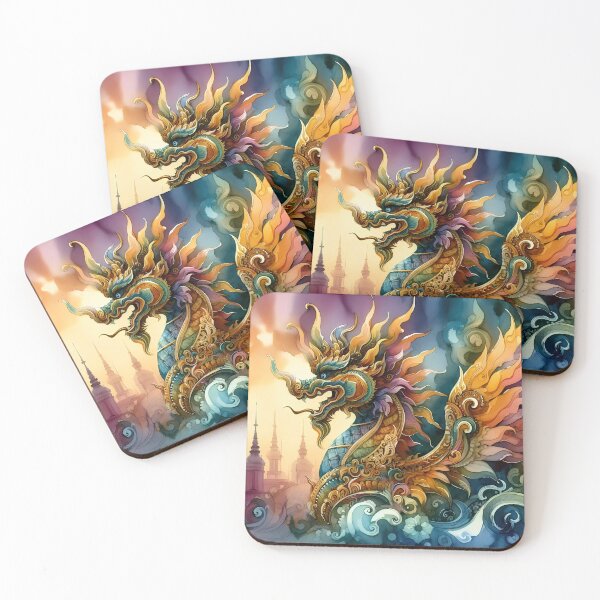 Item preview, Majestic Dragon Overlooking Ancient Temples designed and sold by Vitalka-uk.