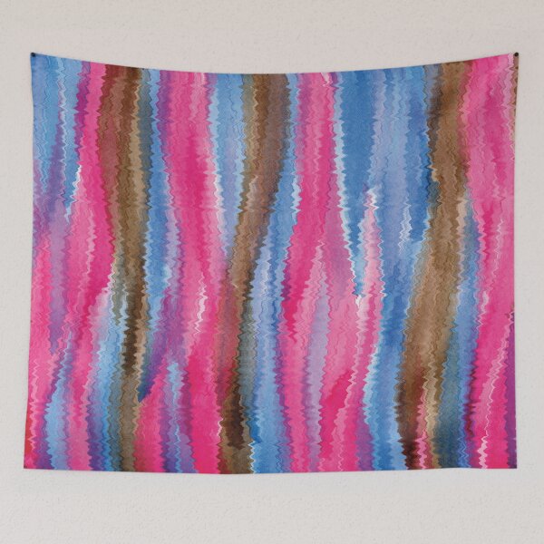 Item preview, Pink Blue Brown Groovy Zigzag  designed and sold by Alexandria Levin.