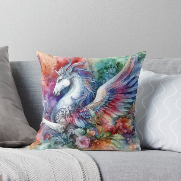 Item preview, Floral Pegasus in a Burst of Vibrant Color designed and sold by Vitalka-uk.