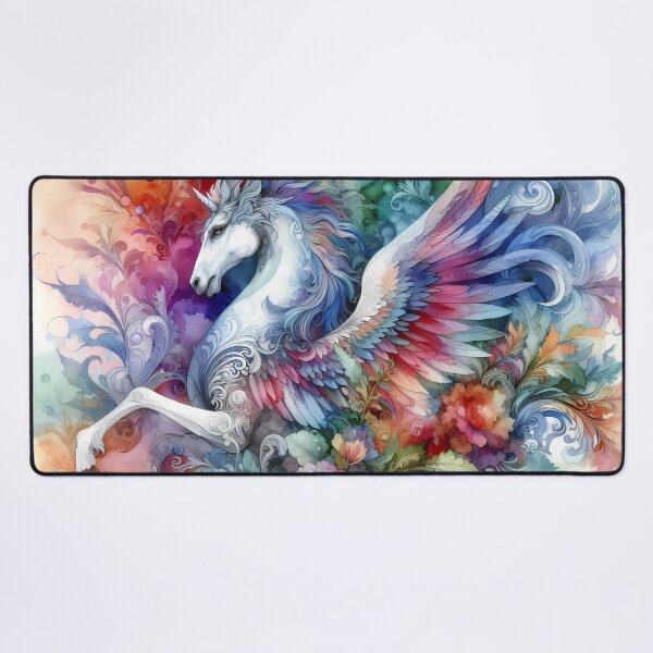 Item preview, Floral Pegasus in a Burst of Vibrant Color designed and sold by Vitalka-uk.