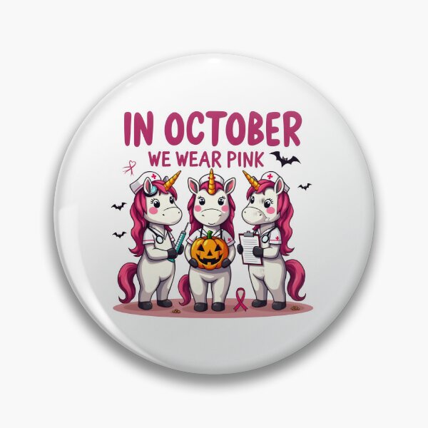 Item preview, in october we wear pink unicorn nurse designed and sold by GogoGrove.