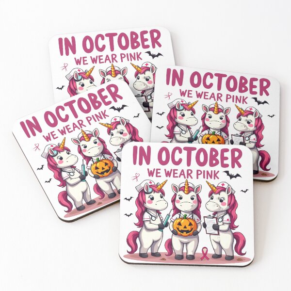Item preview, in october we wear pink unicorn nurse designed and sold by GogoGrove.
