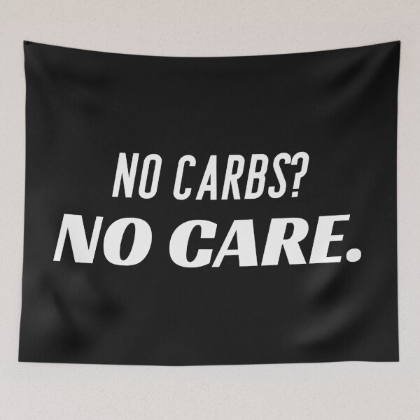 Item preview, No Carbs? No Care. Food Lovers, Carbs Lovers, Funny Anti Diet designed and sold by Anniko Art Studio.
