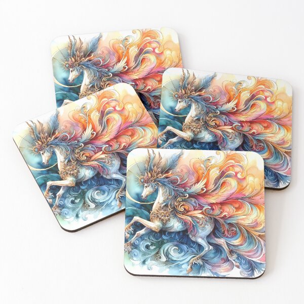 Item preview, Celestial Unicorn with Radiant Plumes of Color designed and sold by Vitalka-uk.