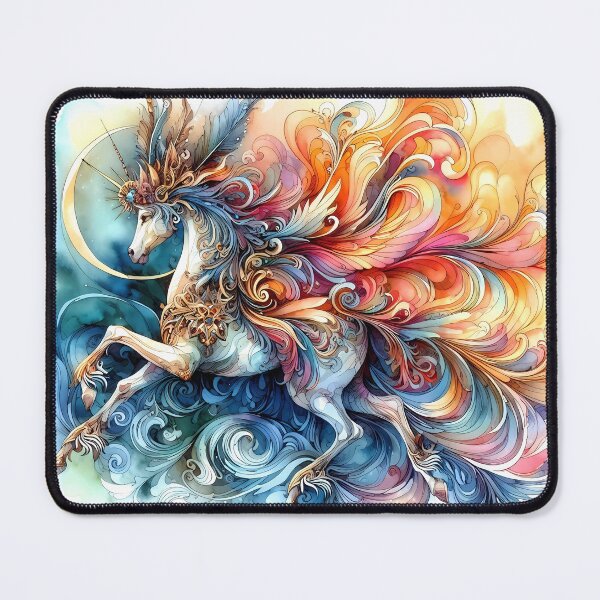Item preview, Celestial Unicorn with Radiant Plumes of Color designed and sold by Vitalka-uk.