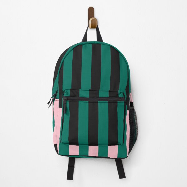 Item preview, Minimal Geometric Rectangles Lines 02 | Abstract Pattern Mid Century Stripes Black Green Pink Coastal designed and sold by MarleneCanto.