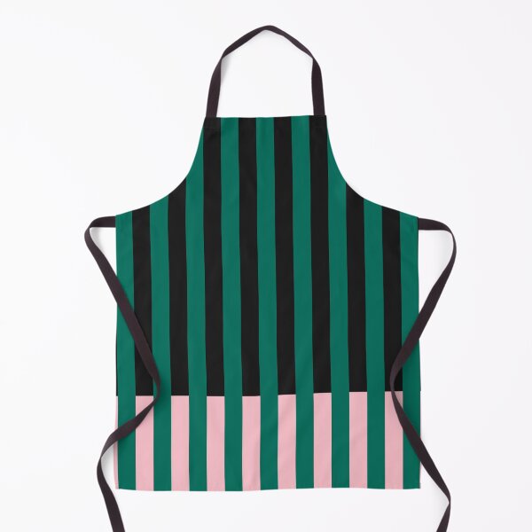 Item preview, Minimal Geometric Rectangles Lines 02 | Abstract Pattern Mid Century Stripes Black Green Pink Coastal designed and sold by MarleneCanto.