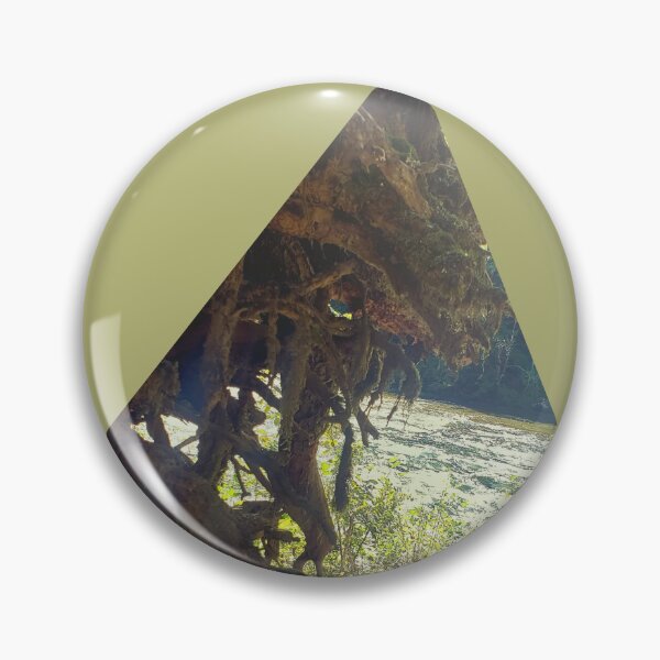 Item preview, BC Forest River Photograph with Geometric Shape Minimalism Design Natural Art designed and sold by DandelionTee.
