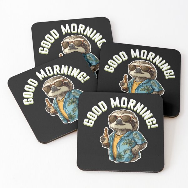 Item preview, Sloth - Good Morning! (with White Lettering) designed and sold by VelvetRoom.