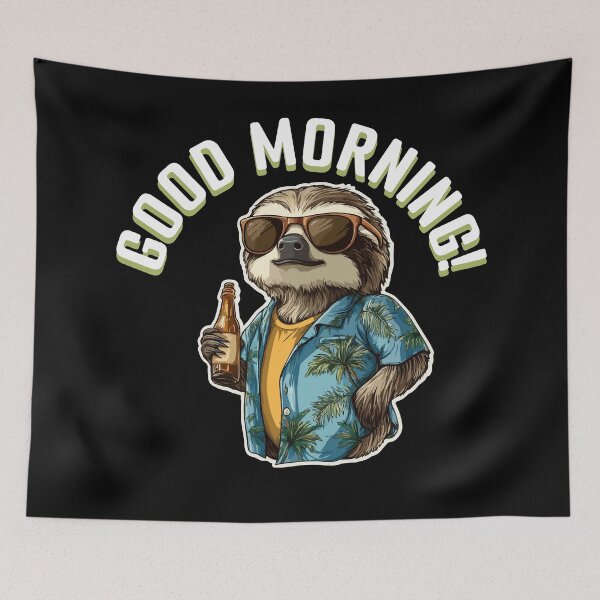 Item preview, Sloth - Good Morning! (with White Lettering) designed and sold by VelvetRoom.