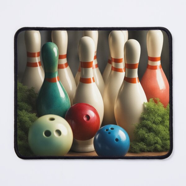 Item preview, Free Photo of Bowling Pins and Ball Arrangement – Striking Sports Visual designed and sold by hjian8219.