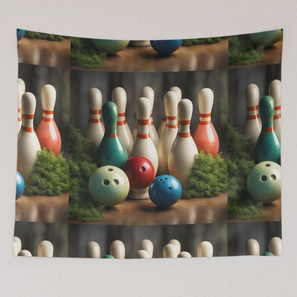 Item preview, Free Photo of Bowling Pins and Ball Arrangement – Striking Sports Visual designed and sold by hjian8219.