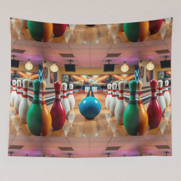 Item preview, Free Photo of Bowling Pins and Ball Arrangement – Striking Sports Visual designed and sold by hjian8219.