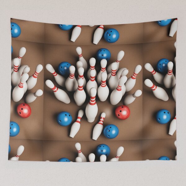 Item preview, Free Photo of Bowling Pins and Ball Arrangement – Striking Sports Visual designed and sold by hjian8219.