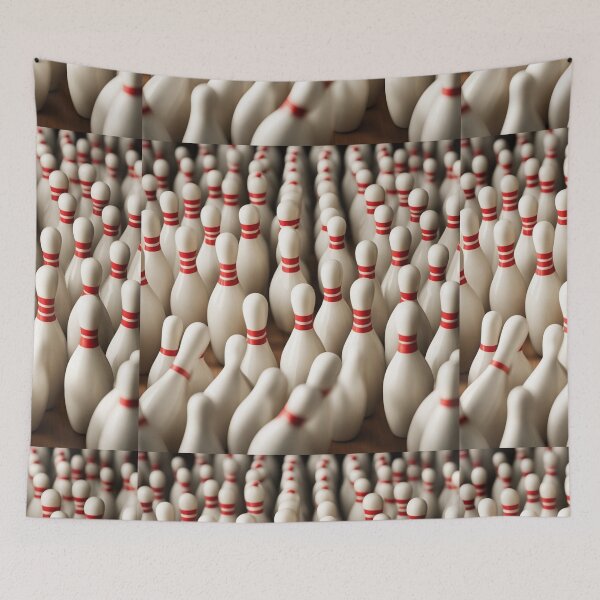Item preview, Free Photo of Bowling Pins and Ball Arrangement – Striking Sports Visual designed and sold by hjian8219.