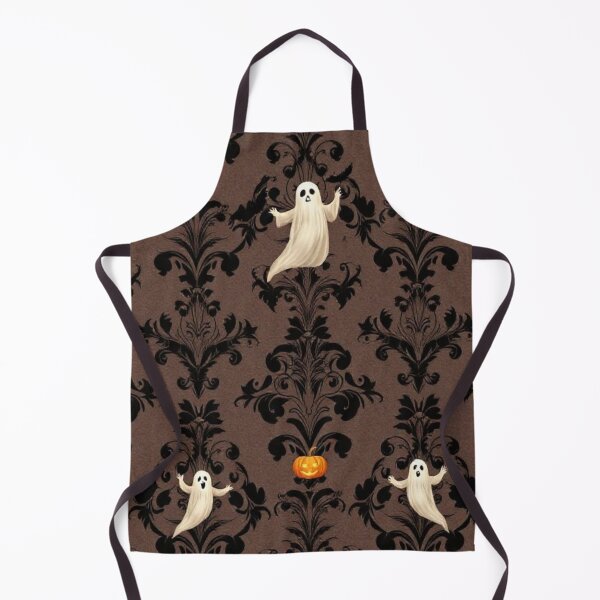 Item preview, Halloween Ghosts & Pumpkins in Damask designed and sold by DesignsByPrnces.