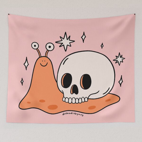 Item preview, Skull Snail designed and sold by doodlebymeg.