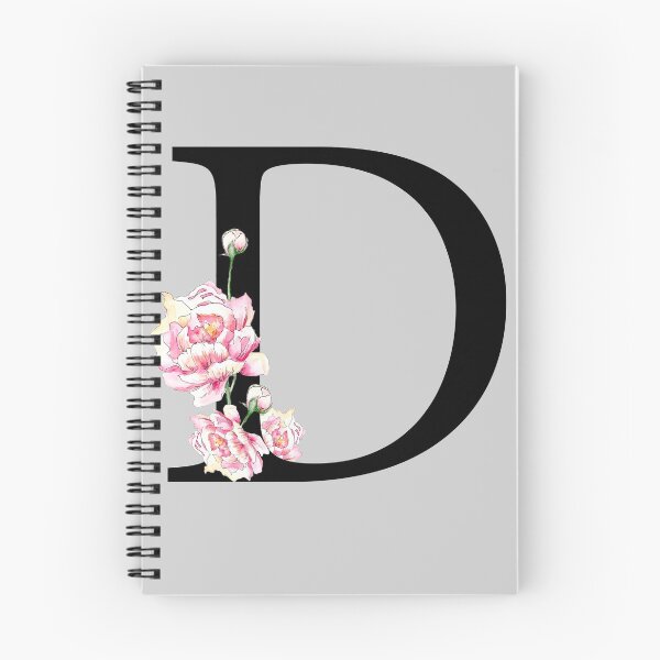 Item preview, Letter  D- Peonies Floral uppercase Alphabet Watercolor  designed and sold by ArtOlB.