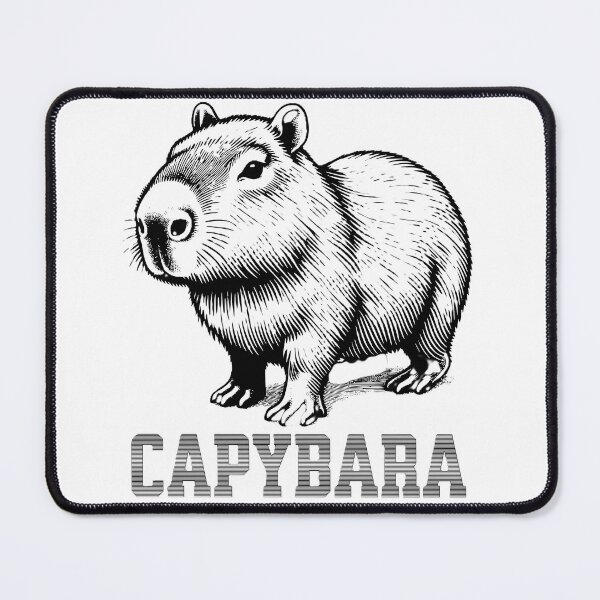 Item preview, Black and White Capybara Sketch T-shirt designed and sold by Travelcases.