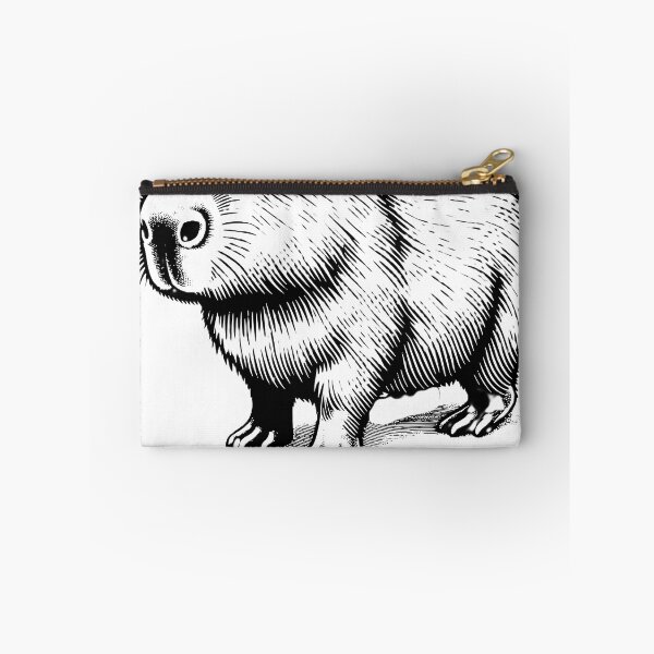 Item preview, Black and White Capybara Sketch T-shirt designed and sold by Travelcases.
