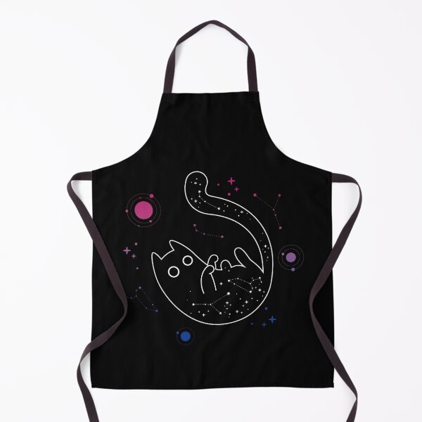 Item preview, Bisexual Cat Space Galaxy LGBT Pride Flag designed and sold by Clara Hollins.