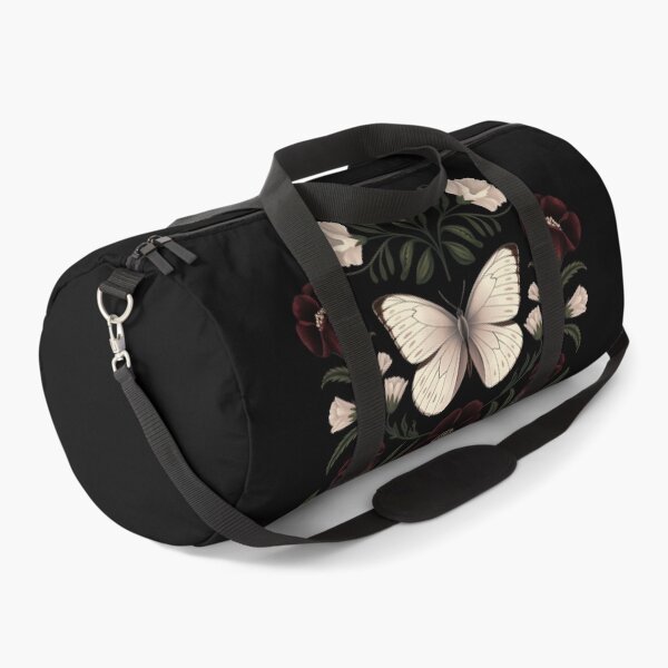 Item preview, White butterfly old botanical dark gothic academia wild flowers floral girly feminine girlie moth designed and sold by Fantasy Cache.