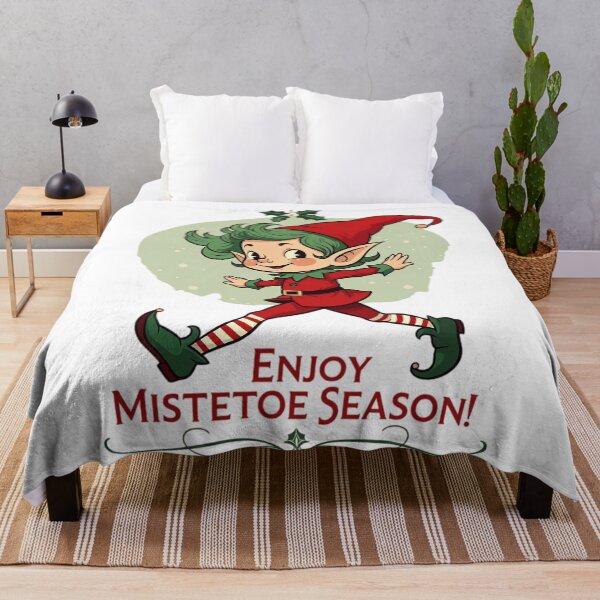 Item preview, Enjoy Mistletoe Season Christmas Elf designed and sold by HolidayT-Shirts.