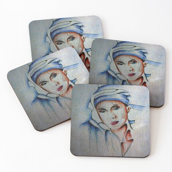 Item preview, Blue Turban - Drawing by Avril Thomas designed and sold by AvrilThomasart.