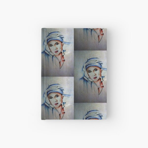 Blue Turban - Drawing by Avril Thomas Hardcover Journal