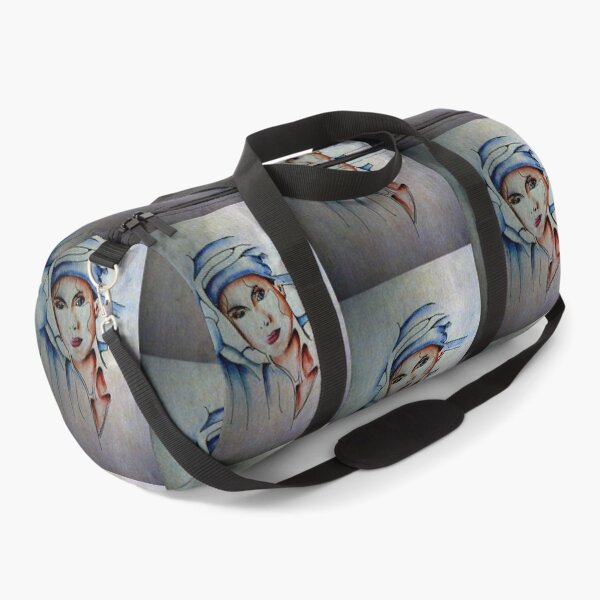 Blue Turban - Drawing by Avril Thomas Duffle Bag