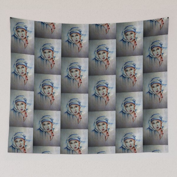 Item preview, Blue Turban - Drawing by Avril Thomas designed and sold by AvrilThomasart.