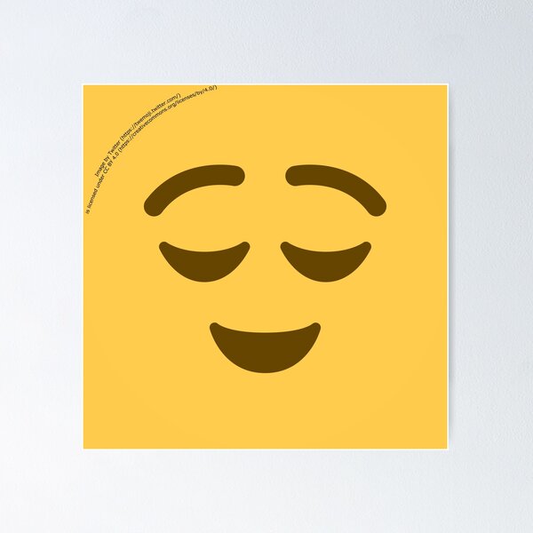 Item preview, Relieved Face Emoji designed and sold by VeryRandomShop.